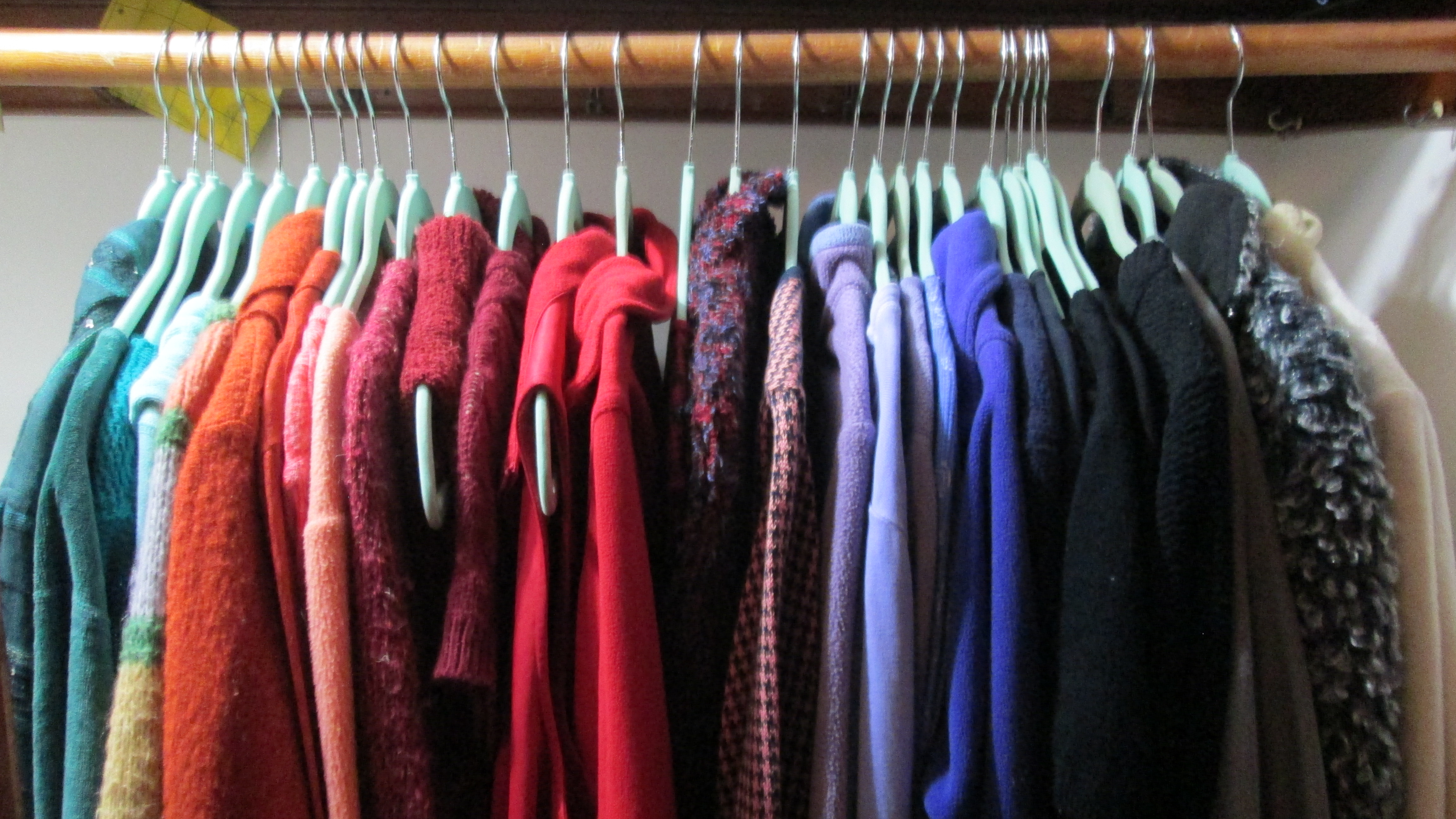 clothes in color order